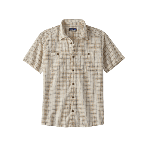 Patagonia moška srajca s kratkimi rokavi BACK STEP svetla