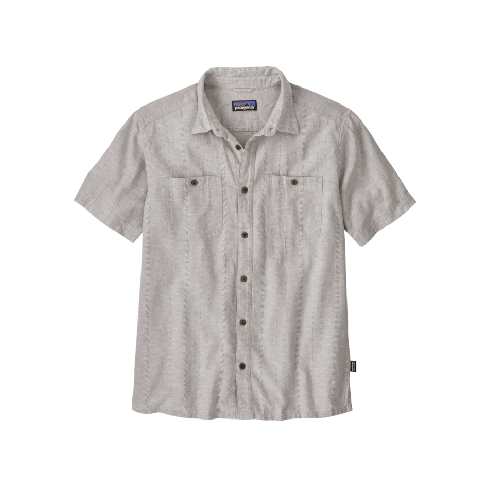 PATAGONIA Moška srajca s kratkimi rokavi BACK STEP SIVA