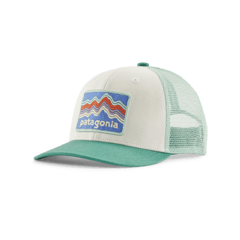 patagonia Otroška kapa s šiltom Trucker zelena bela