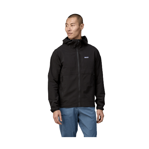 Patagonia moški softshell R1 TECHFACE HOODY črn