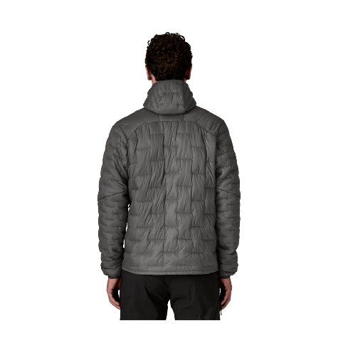 Moška podložena jakna s kapuco MICRO PUFF (Forge Grey)