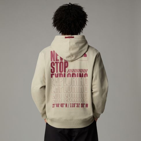 Moški pulover s kapuco COORDINATES (CLAY GREY)