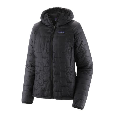 Ženska podložena jakna s kapuco MICRO PUFF (Black)