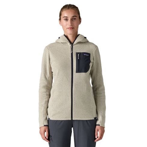 Ženski flis s kapuco R1 AIR (Wool White)